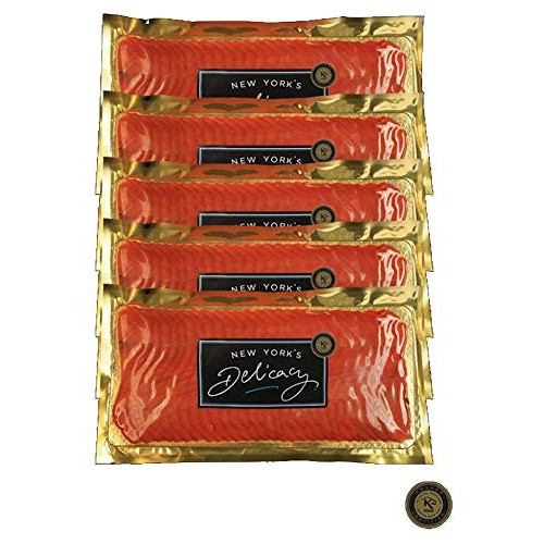 New Yorks Delicacy, Natural Smoked Salmon Nova - 5 X 1 Lb. - Mo