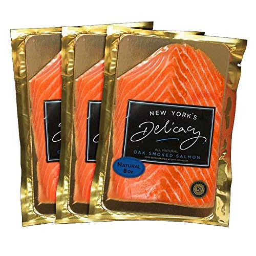New Yorks Delicacy Smoked Salmon Nova - 3 X 8 Oz. 1.5 Lb. - M