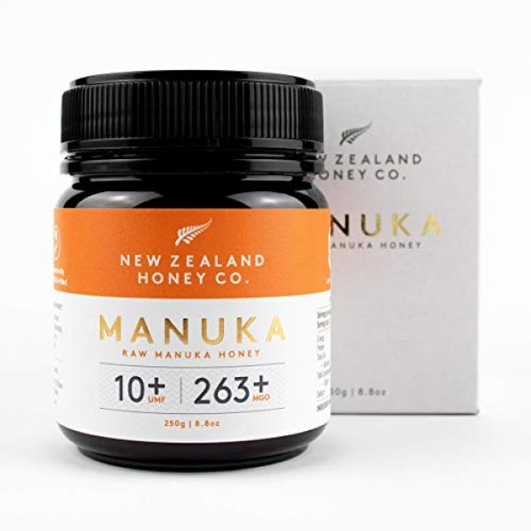 New Zealand Honey Co. Raw Manuka Honey UMF 10+ | MGO 263+, 8.8oz...