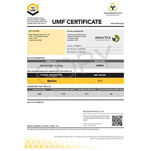New Zealand Honey Co. Raw Manuka Honey Umf 10+ | Mgo 263+, 8.8Oz