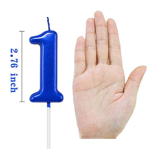 Newcandle Blue Birthday Candles 1 Candle 1St One Year Cake Bady