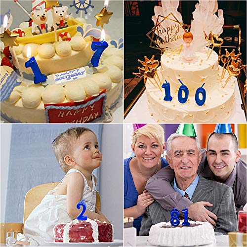 Newcandle Blue Birthday Candles 7 Candle 7Th Seven Years Cake Ba