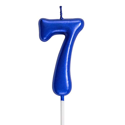 Newcandle Blue Birthday Candles 7 Candle 7Th Seven Years Cake Ba
