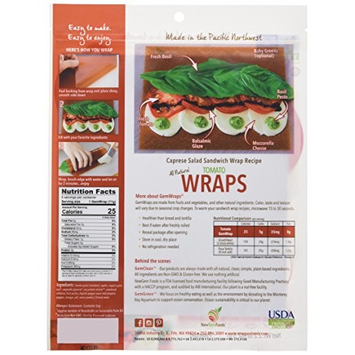 Gemwraps Tomato Sandwich Wraps 6-Sheets