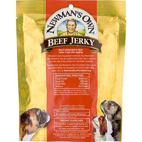 Newmans Own Beef Jerky Treats For Dogs, Beef &Amp; Sweet Potato Rec