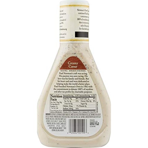 Newmans Own Creamy Caesar Dressing Salad Dressing, 16 Oz