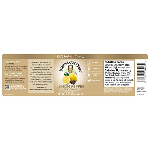 Newmans Own Lemon Pepper Seasoning; Great Zesty Flavor; Perfect...