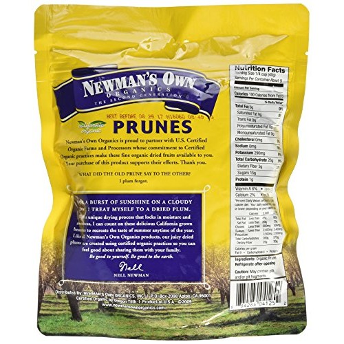 Newmans Own Organic Dried Prunes, 12 Oz
