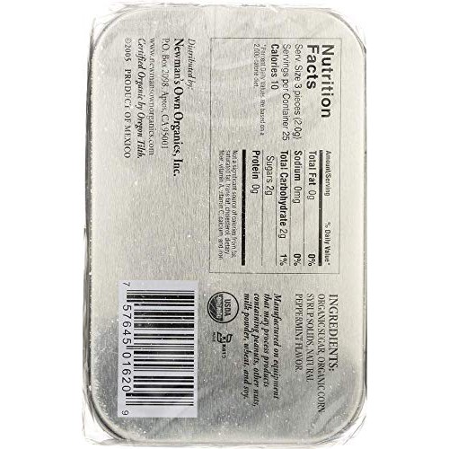 Newmans Own Organic Mints, Peppermint, 1.76-Oz. Pack Of 6