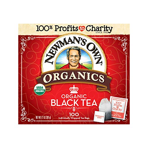 Newmans Own Organics Black Tea, 100 Individually Wrapped Tea Ba