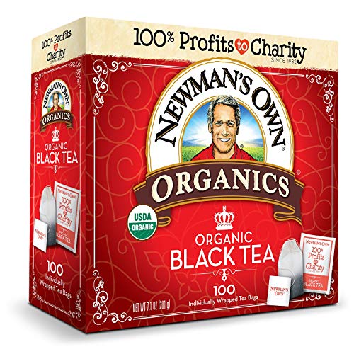 Newmans Own Organics Black Tea, 100 Individually Wrapped Tea Ba