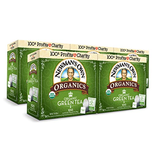 Newmans Own Organics Green Tea, 100 Individually Wrapped Tea Ba...