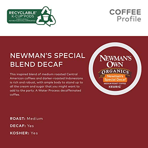 Newmans Own Organics Special Blend Decaf, Single-Serve Keurig K