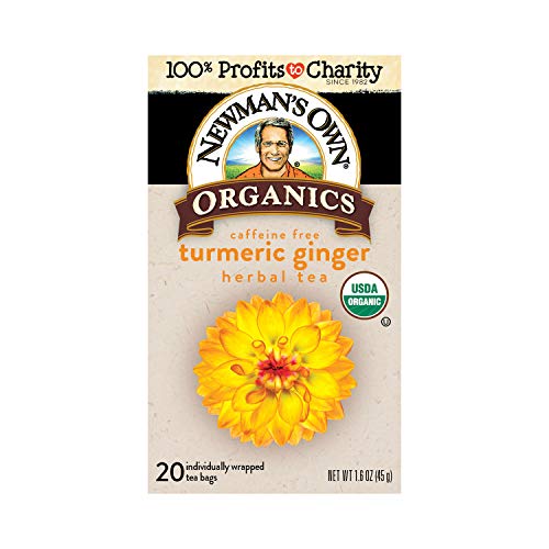 Newmans Own Organics Turmeric Ginger Herbal Tea, 20 Individuall