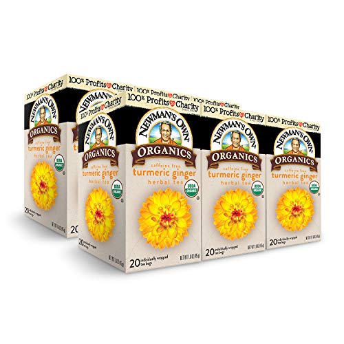 Newmans Own Organics Turmeric Ginger Herbal Tea, 20 Individuall