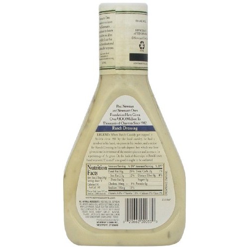Newmans Own Salad Dressing Ranch, 16-Ounce Pack Of 3