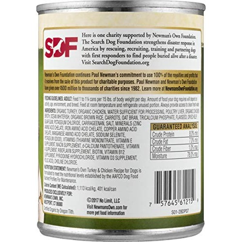 Newmans Own Turkey &Amp; Chicken Formula For Puppies &Amp; Active Dogs,