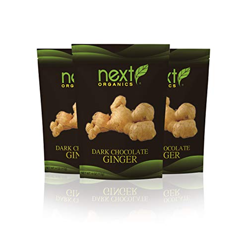 Next Organic Ginger Dark Chocolate Covered, 4-Ounce Pack Of 3