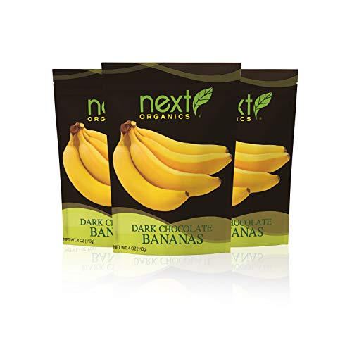Next Organic Bananas Dark Chocolate Covered, 4-Ounce Pack Of 3