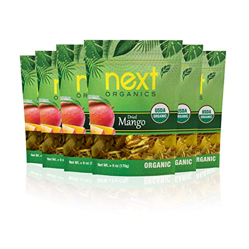 Next Organics Dried Mango, 6 Oz Bag Pack Of 6