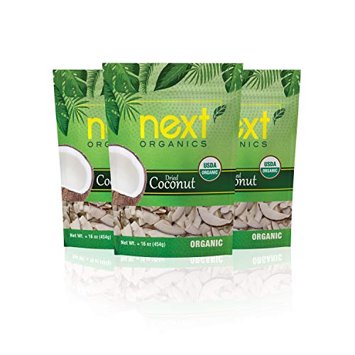 Next Organics Dried Coconut 16 Oz Bag Pack Of 3