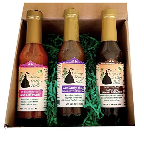 Asian Chef Sauce Set Of 3 8 Oz Glass Bottles - Sampler Kit