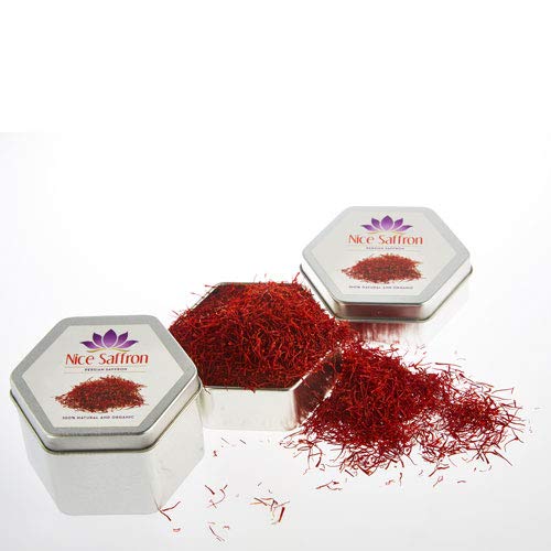 Nice Saffron Premium Organic Fresh Saffron Threads Deep Red 5 G