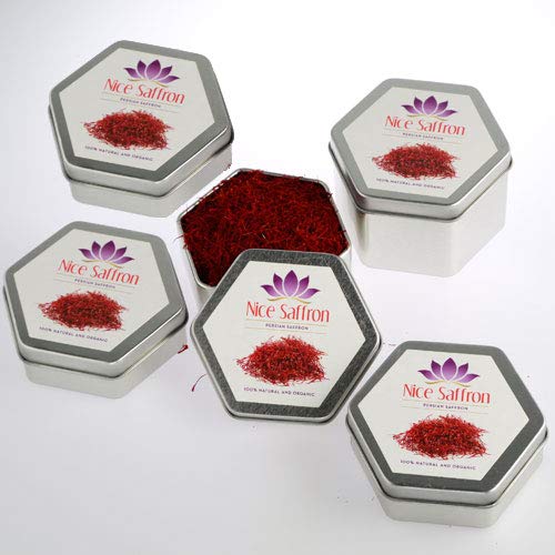 Nice Saffron Premium Organic Fresh Saffron Threads Deep Red 5 G
