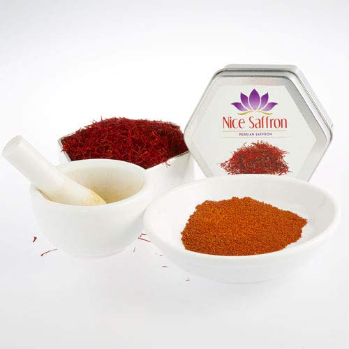 Nice Saffron Premium Organic Saffron Powder Deep Red 5 Grams
