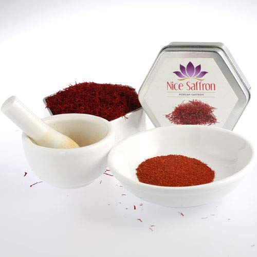 Nice Saffron Premium Organic Saffron Powder Deep Red 5 Grams