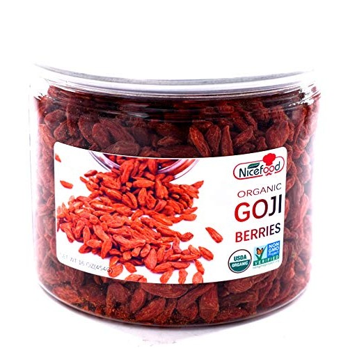 Nicefood, Goji Berries Organic , 16 Oz1 Lb, Reusable Pet Jars,