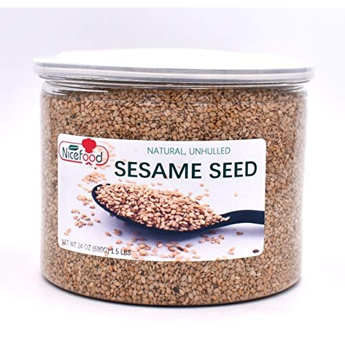Nicefood, Unhulled Sesame Seeds, 24 Oz 1.5 Lbs, Gluten Free, Raw