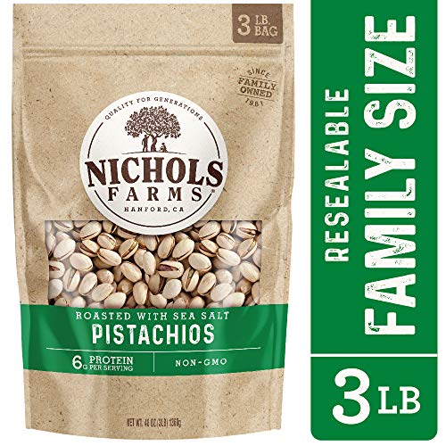 In-Shell Pistachios - Roasted &Amp; Sea Salted Pistachios 3Lb Bag -