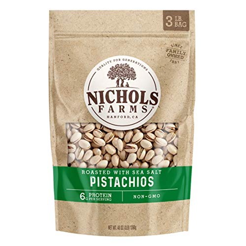 In-Shell Pistachios - Roasted &Amp; Sea Salted Pistachios 3Lb Bag -