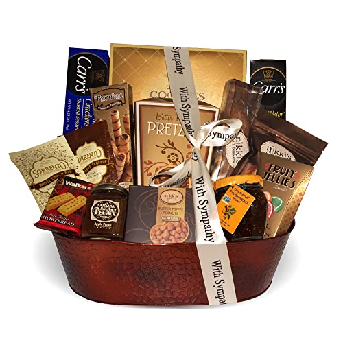 With Sincere Sympathy Condolence Gift Basket, Sympathy Baskets F