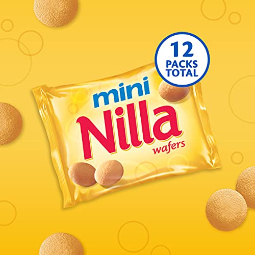 Nilla Wafers Mini Vanilla Wafer Cookies, 12 Snack Packs