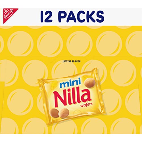 Nilla Wafers Mini Vanilla Wafer Cookies, 12 Snack Packs