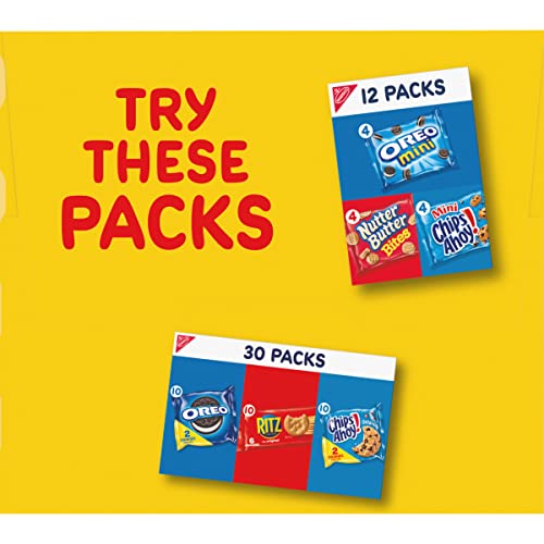 Nilla Wafers Mini Vanilla Wafer Cookies, 12 Snack Packs