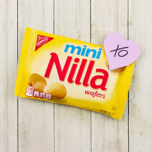 Nilla Wafers Mini Vanilla Wafer Cookies, 12 Snack Packs