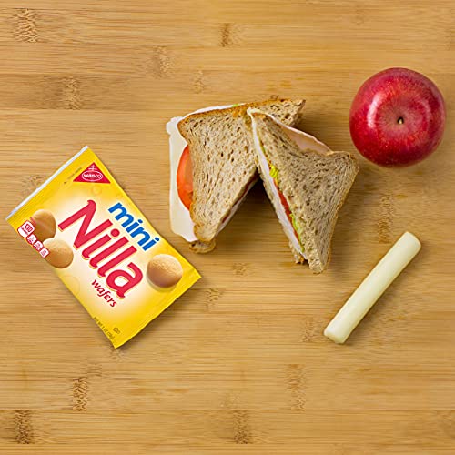 Nilla Wafers Mini Vanilla Wafer Cookies, 12 Snack Packs
