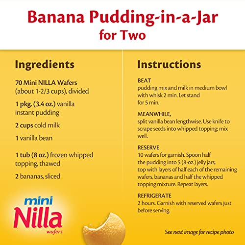 Nilla Wafers Mini Vanilla Wafer Cookies, 12 Snack Packs