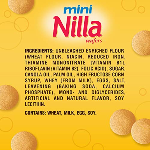 Nilla Wafers Mini Vanilla Wafer Cookies, 4 Boxes Of 12 Snack Pac