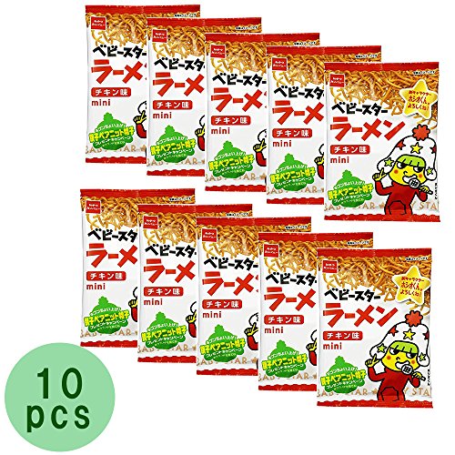 Baby Star Ramen Mini Chicken Taste Fried Noodle Snack 0.8oz 10Ba...