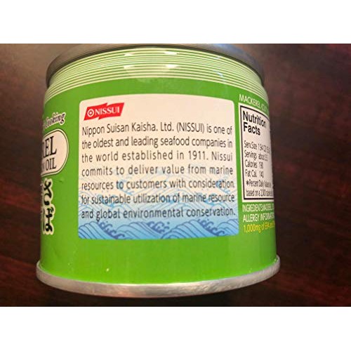 10 X Nissui Japanese Style Mackerel In Oil 6.7 Oz 190G - Glute