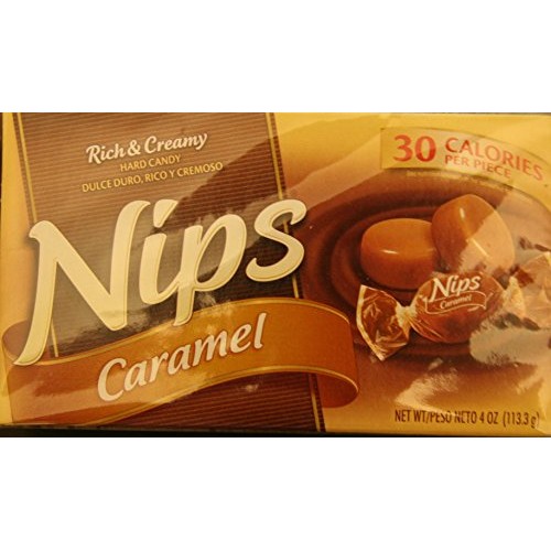 Nips Caramel Rich &Amp; Creamy Hard Candy, 4-Ounce Per Box, 30 Calor