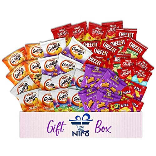 40 Pack Cheese Crackers Variety Kit - Packs, Cheez-It, Goldfish,...