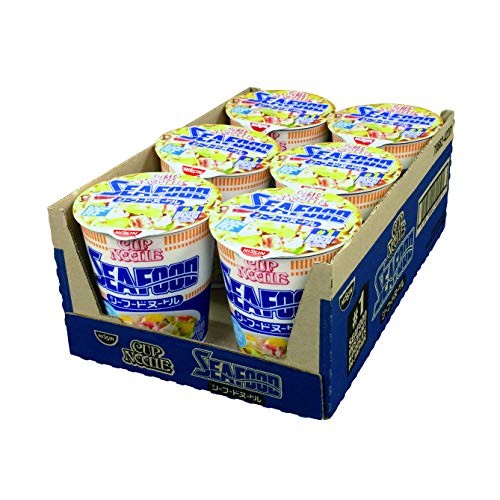Nissin Cup Ramen Noodle Soup, Seafood, 2.68 Ounce Pack Of 6