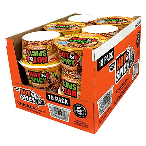 Nissin Hot And Spicy Chicken Flavor Ramen Noodle Soup, 3.32 Ounc