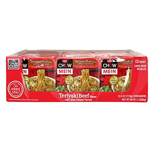 Nissin Chow Mein Premium Teriyaki Beef, 4.0 Ounce Pack Of 12