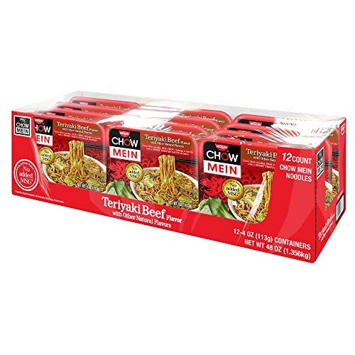Nissin Chow Mein Premium Teriyaki Beef, 4.0 Ounce Pack Of 12